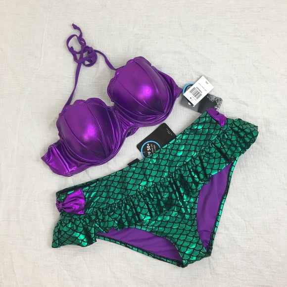 Disney Other - Disney The Little Mermaid Cosplay Swimsuit XXL